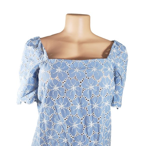 Women's Spring Summer Floral Baby Blue ZARA Dress Small - Picture 2 of 7